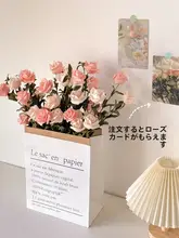 インテリア用 フェイクフラワー ローズのブーケ【乾燥花・高級デコレーション・リビング用】
