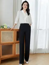 通勤用シフォンシャツ【薄手・OLスタイル・夏用】（セットアップ対応）