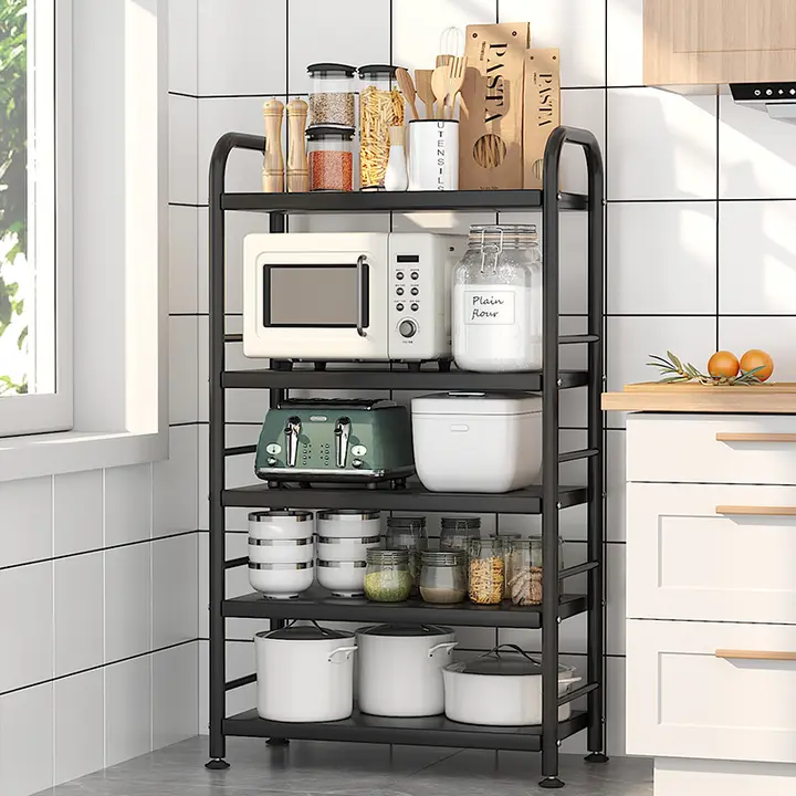 キッチン収納ラック【多層・食器収納・電子レンジ用・鍋置き・オーブン・調味料用】