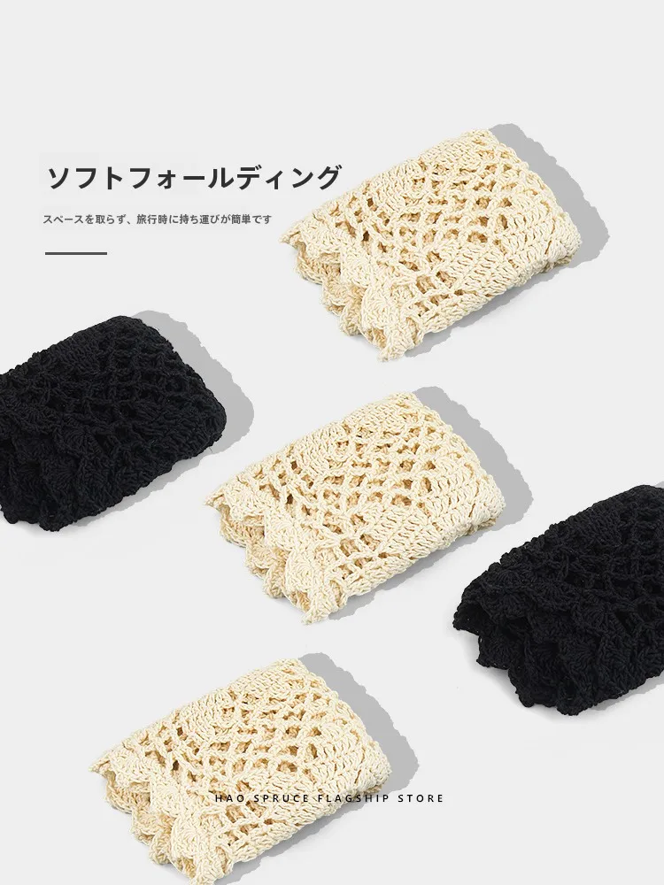レース編みの女性用手編み帽子：透かしデザインで夏・秋を快適に