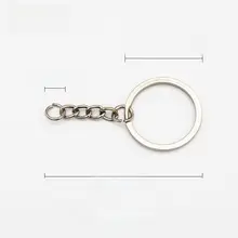 25/30mm金属製キーチェーンリング【DIY装飾用・アクセサリー材料】