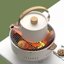 屋外用 円形 ポータブル 炭焼き 兼用 暖房バーベキューグリル【家庭用・室内外両用】
