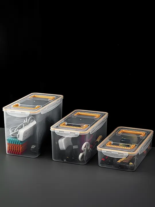 ツールボックス 収納ケース 透明 プラスチック 手提げ 家庭用 車載 釣り具 金物 工具収納 小物整理