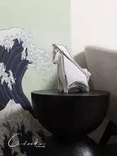 抽象的な馬の陶器デスクトップ飾り【手描き・高級感】
