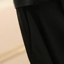高ウエストのゆったりとした美脚スーツカジュアルパンツ【大人向け・ファッション性・冬用】（セットアップ対応）