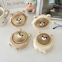 かわいい小熊デザインのミニファン【デスクトップ用・静音・ポータブル・強風】
