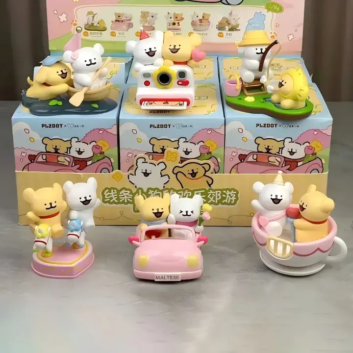 かわいい犬デザインのブラインドボックスフィギュア【デスクトップ装飾・ギフト向け】