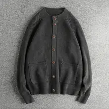 個性的な襟付き メンズニットセーター【ウールブレンド・秋冬用・カジュアル】