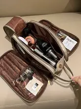 大容量ポータブル化粧品収納バッグ【防水・旅行用・ハンドル付き】