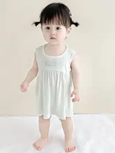 子供用 夏季用 ワンピース【薄手・ノースリーブ・プリンセスデザイン・韓国風】