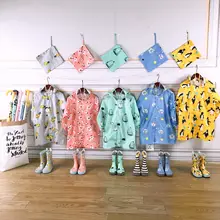 子供用レインコート【大きなつば・小学生用・バックパック対応】