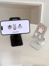 可愛い猫の爪デザインの360度回転スマホスタンド【折りたたみ・昇降式・デスク用】