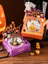 ハロウィン用ケーキボックス【透明手提げ・ムースボール・パンプキンクッキー用・焼き菓子装飾】
