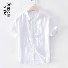 清涼感ある半袖リネンシャツ【メンズ・カジュアル・夏用・ルーズフィット】