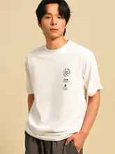 吸湿速乾機能を持つクール素材Tシャツ【男女兼用・プリント・ラウンドネック・短袖】