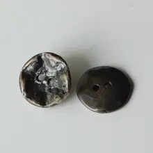 ヴィンテージ風 青銅色メタルボタン【15mm・英国テキスタイルガーデン・加工感】