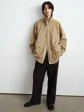 ヴィンテージウォッシュ仕立てのコットン混紡中長丈コート【ユニセックス】