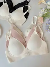 フラワープリント ブラレットブラジャー【ブラなし・快適な着用感・甘いデザイン】（セットアップ対応）