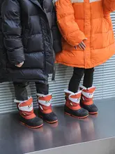 防水防滑の可愛い動物デザインの子供用ブーツ【加絨・保温】