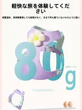 BORORO ペット用ハーネス付きリード【小型犬・胸部保護・散歩用】