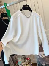 ストレートショルダーの加絨長袖Tシャツ【冬用・黒・白・灰色・レディース】