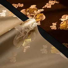 茶道用雲松柄ジャカードテーブルクロス【禅スタイル・コットンリネン製】