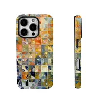 高級グラデーションフィルム使用モザイクデザイン全包型スマートフォンケース【iPhone対応・華為・小米・オッポなど対応】