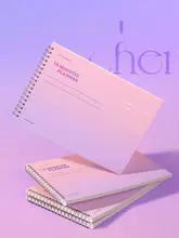 シンプルなデザインの学習計画ノート【コイル式・十分の自律手帳・十六週間管理】