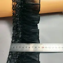 ダブルレイヤー フリルレース 装飾用メッシュテープ【ロリータファッション・ハンドメイド用】
