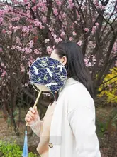 和風リバーシブル扇子【桜柄・金箔加工・コスプレ・撮影小道具】