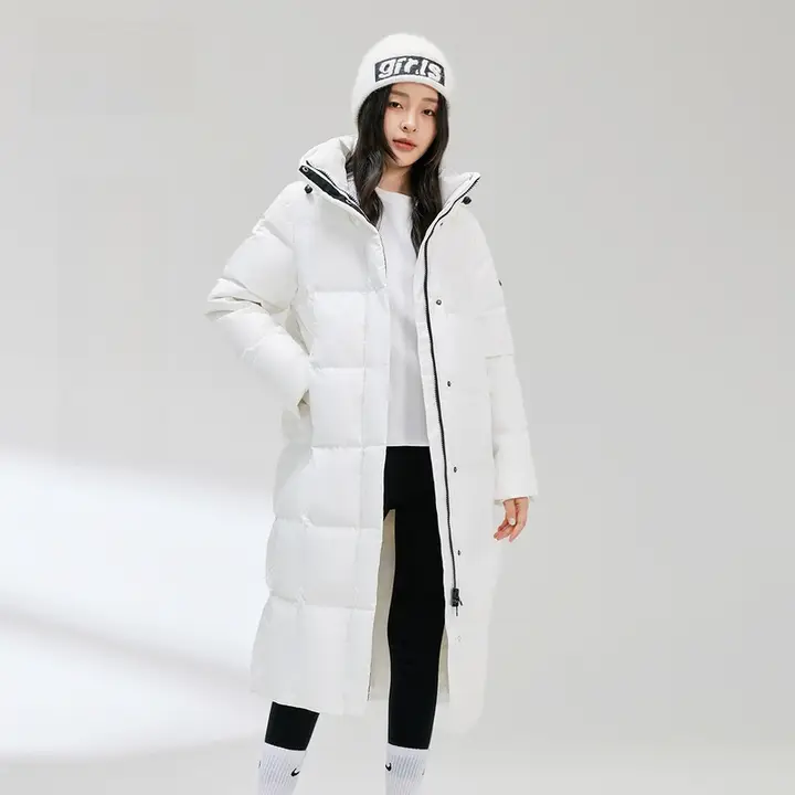 フード付き 長袖ダウンコート【極上の柔らかさ・防寒・女性用】