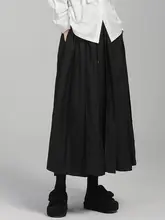 高腰デザインのAラインスカート【秋冬用・百褶・ワイドレッグ】