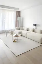 カーペット リビング テーブルマット 無地 ベッドサイドマット わびさび風