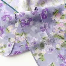 紫色のラベンダーシルクダブルクロシェスカーフ【春夏用・薄手・防晒・ショール】