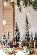 ミニ 雪松 クリスマスツリー デスクトップ装飾 ホリデー雰囲気
