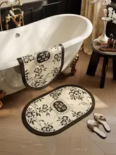 吸水防滑バスルームマット【アメリカンスタイル・ソフトシリカゲル製・耐汚れ】