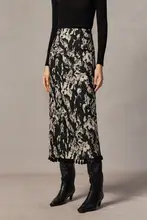 新中式デザインの包臀スカート【取り外し可能なフリンジ・水墨風ダブルレイヤー・スタイルアップ効果】（セットアップ対応）