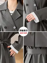 紅羽堂 レディーストレンチコート【中長丈・春秋用・膝下丈・ファッションアウター】