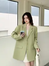 果物グリーンのジャケット【フィット・春秋用・韓国風】