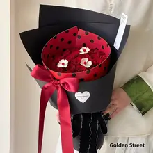 ドット柄の花束用ラッピングペーパー【手作りDIY用・花材資材】