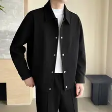 シンプルデザインの秋用メンズジャケット【大きいサイズ・カジュアル・ゆったりシルエット】