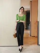 イジンガシツ スリムフィット 九分丈パンツ【通勤用・カジュアル・春用】