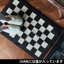チェック柄 カーペット【防滑・吸水・キッチン・バスルーム用】