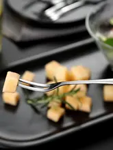onlycook ステンレス製デザートフォークセット【フルーツ/ケーキ用・5本入り】