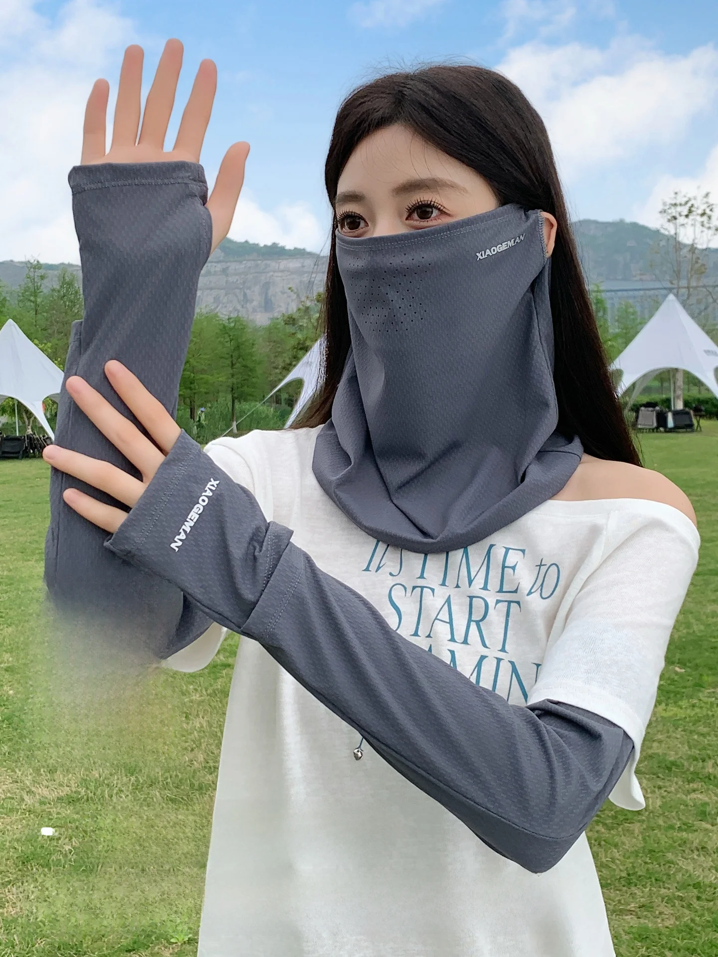 UPF50+防晒アイスシルクマスク：夏期外出時の効果的遮陽対策グッズ