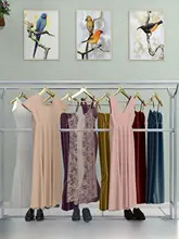 304ステンレス製 折りたたみ式 室外用干し衣装ラック【風防設計・二重バー・バルコニー用】