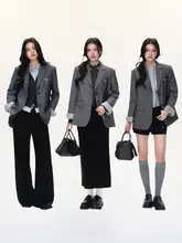 高級感あるデザインの翻袖口ジャケット【フィット・カジュアル・女性用】