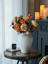 洗面器用の高級感あるフランス風ヴィンテージバラの造花【リアルな花束・飾り用】