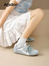 夏用通気性バレエフラットシューズ【メッシュデザイン・女性用・ブルー】