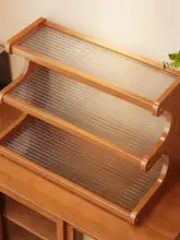 折りたたみ式の木製デスクトップ収納ラック【多段式・水筒用・オフィス用】